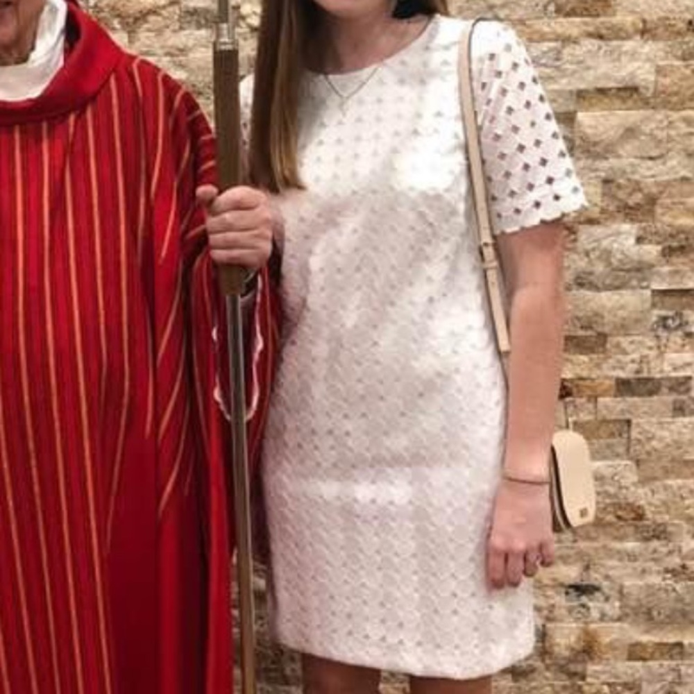 White eyelet dress